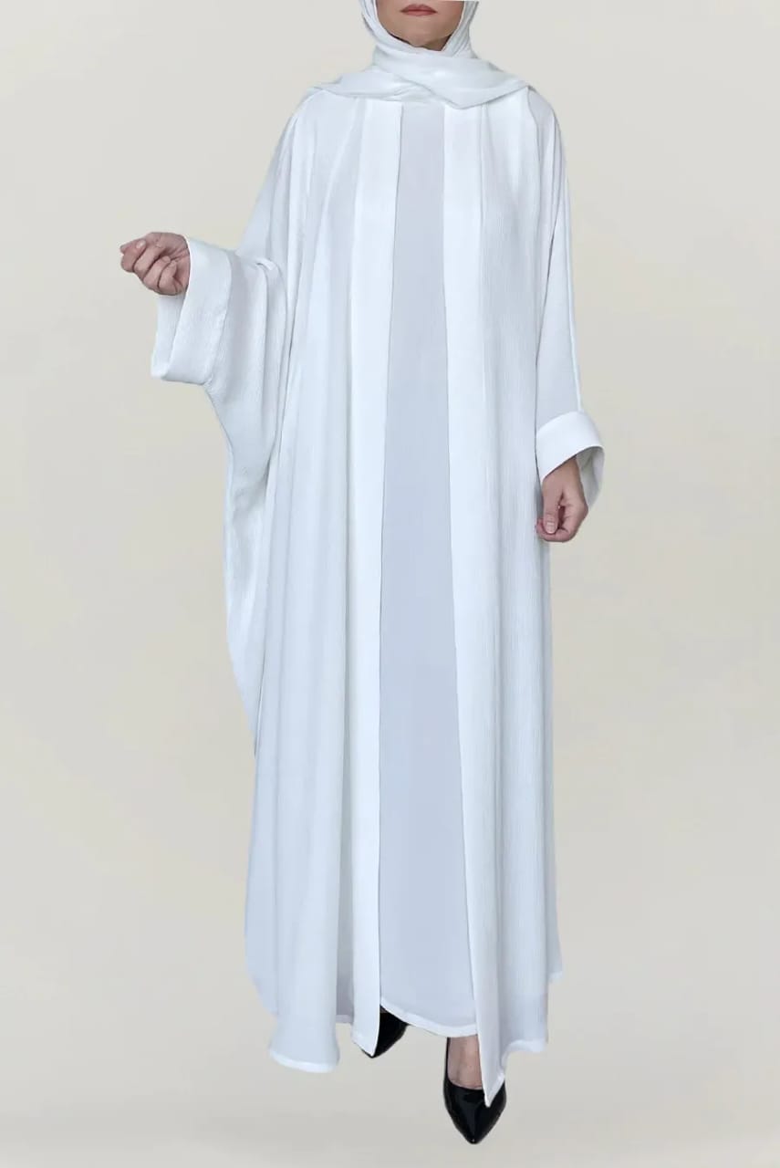 HAYA KIMONO STYLE ABAYA BY RAHA (WHITE)