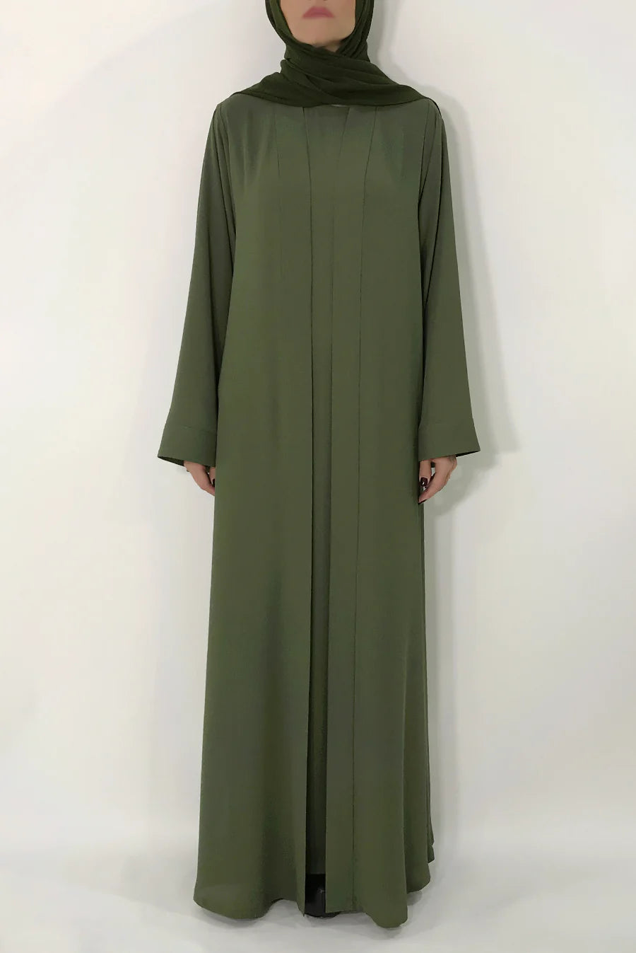 HAYA KIMONO STYLE ABAYA BY RAHA (OLIVE GREEN)