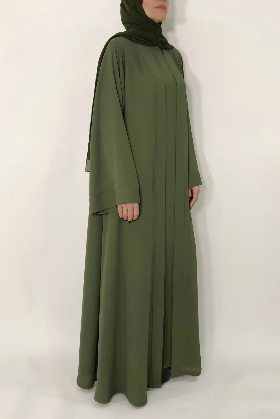 HAYA KIMONO STYLE ABAYA BY RAHA (OLIVE GREEN)